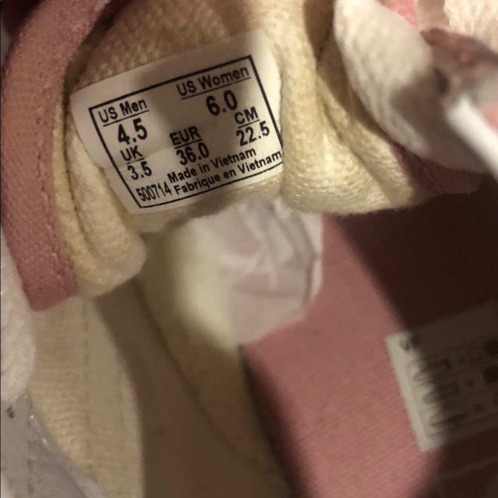 Vans Women's Blush Pink and White Old Skool Skater Sneakers - Picture 7 of 7